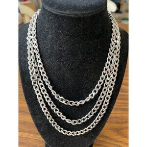Monet vintage 26 inch silver tone chain